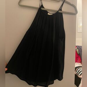 Joie black silk flowy halter top